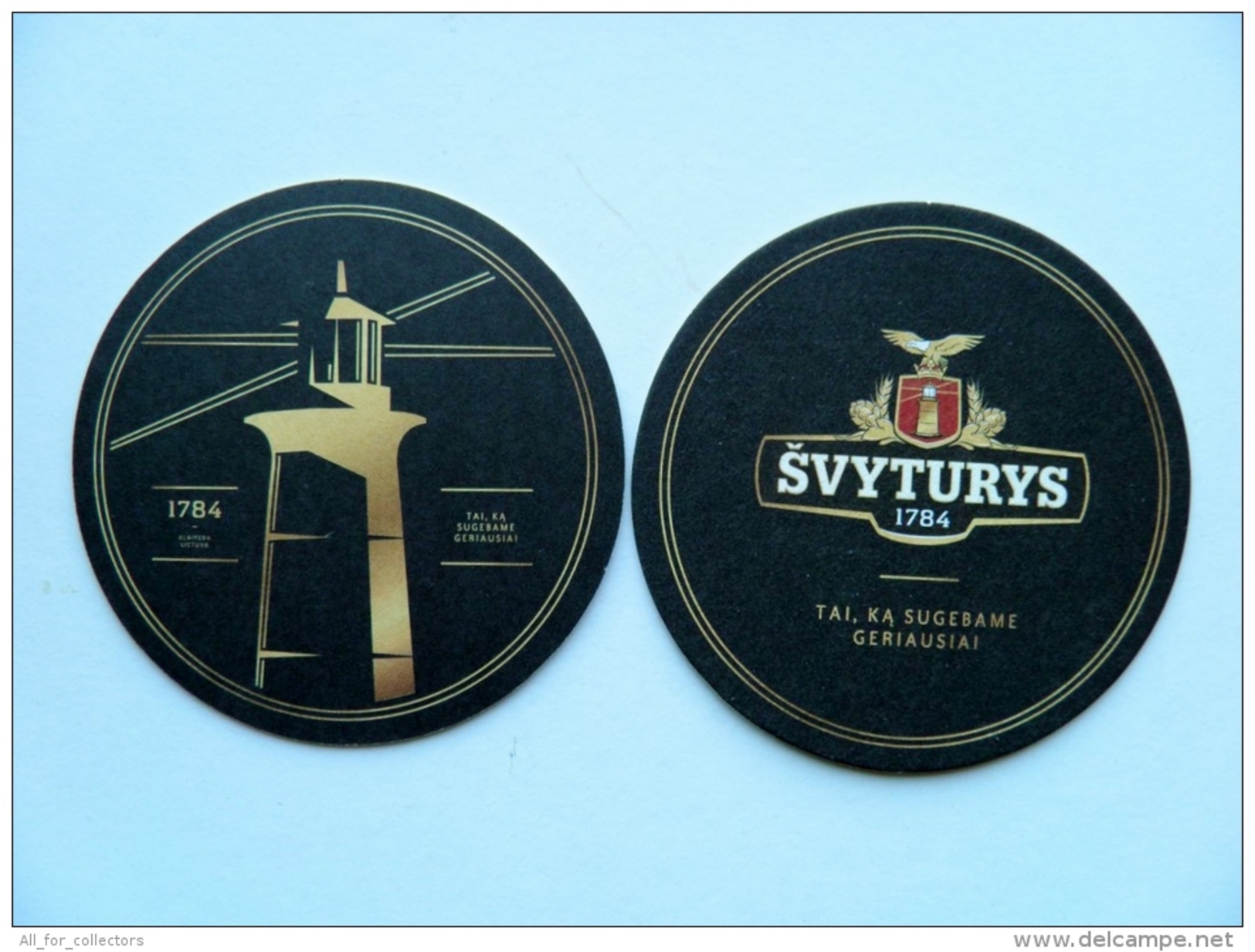 Beer Bier Coaster From Lithuania Svyturys Lighthouse Pfare - Sous-bocks