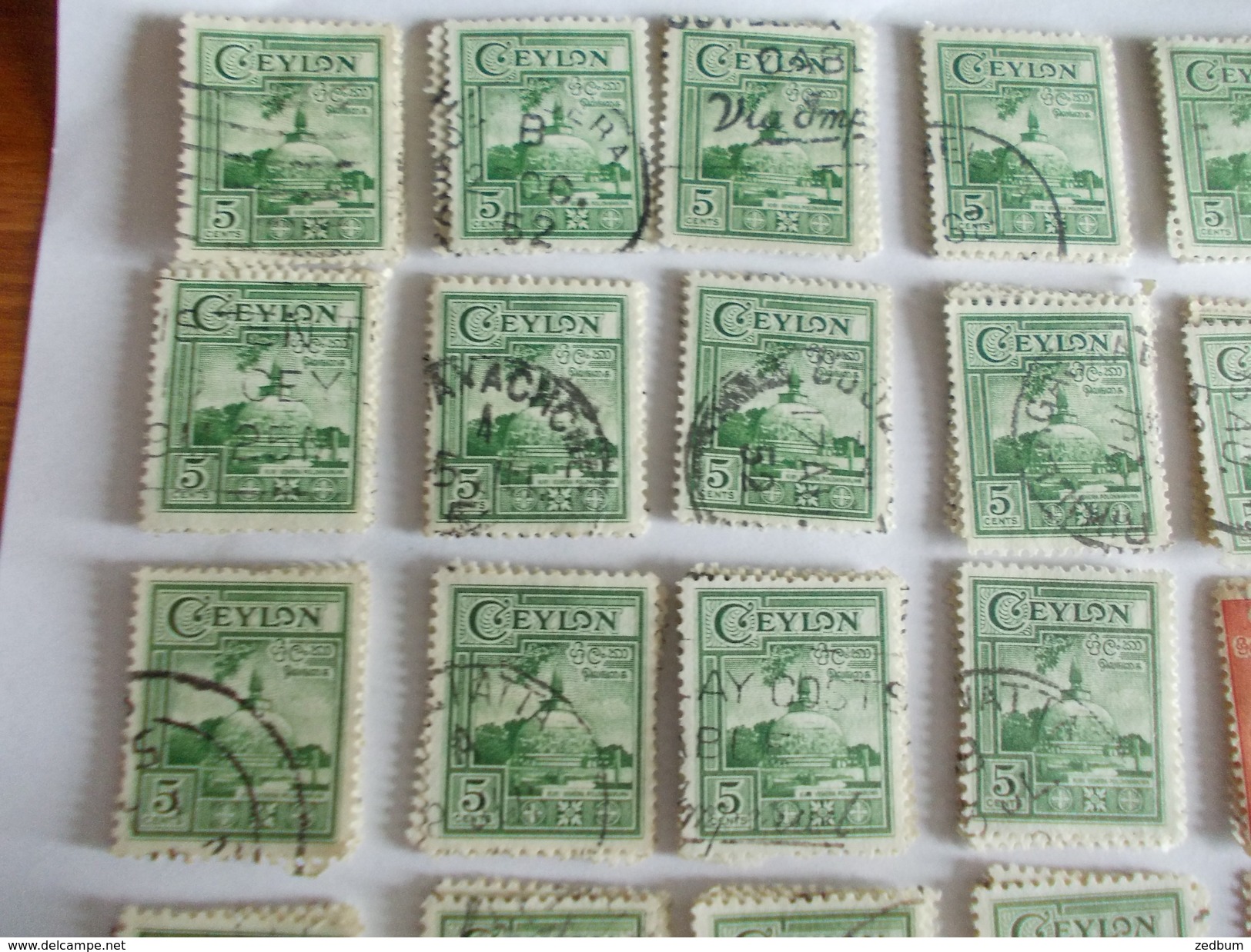 TIMBRE Ceylan Valeur 35.85 &euro; - Sri Lanka (Ceilán) (1948-...)