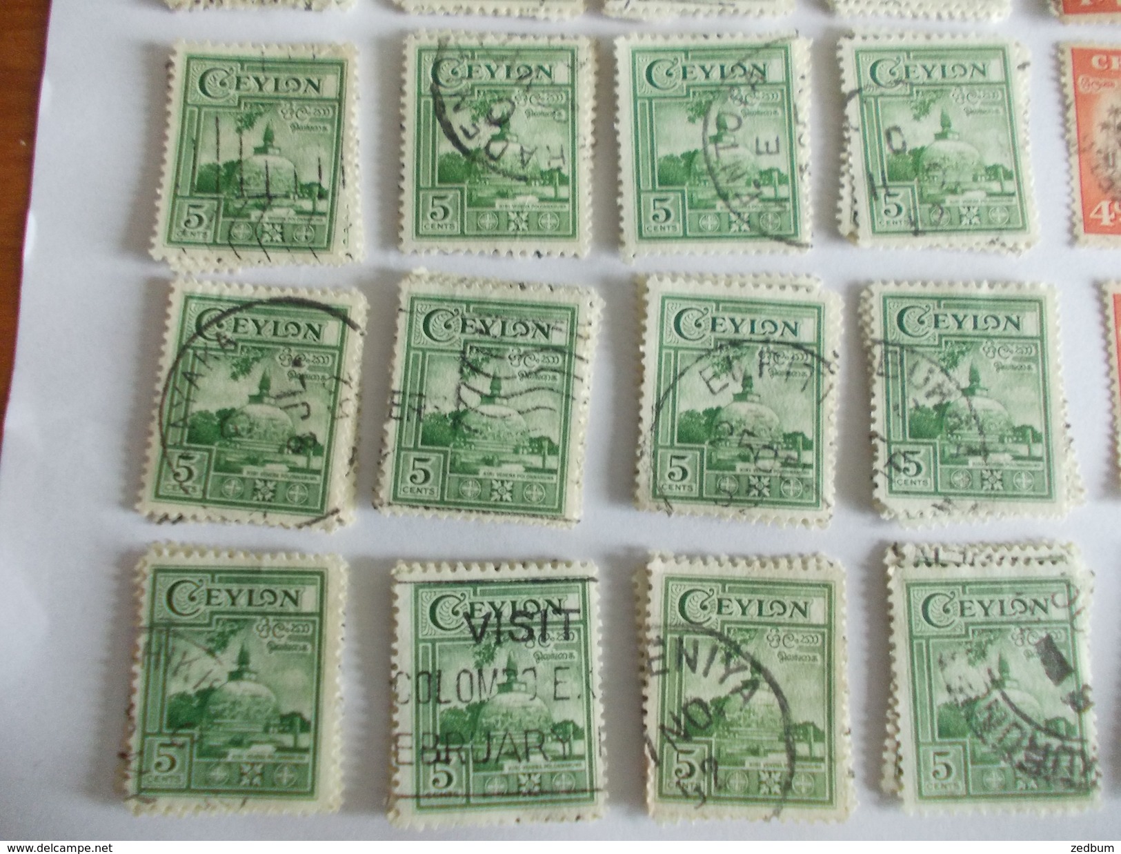 TIMBRE Ceylan Valeur 35.85 &euro; - Sri Lanka (Ceilán) (1948-...)