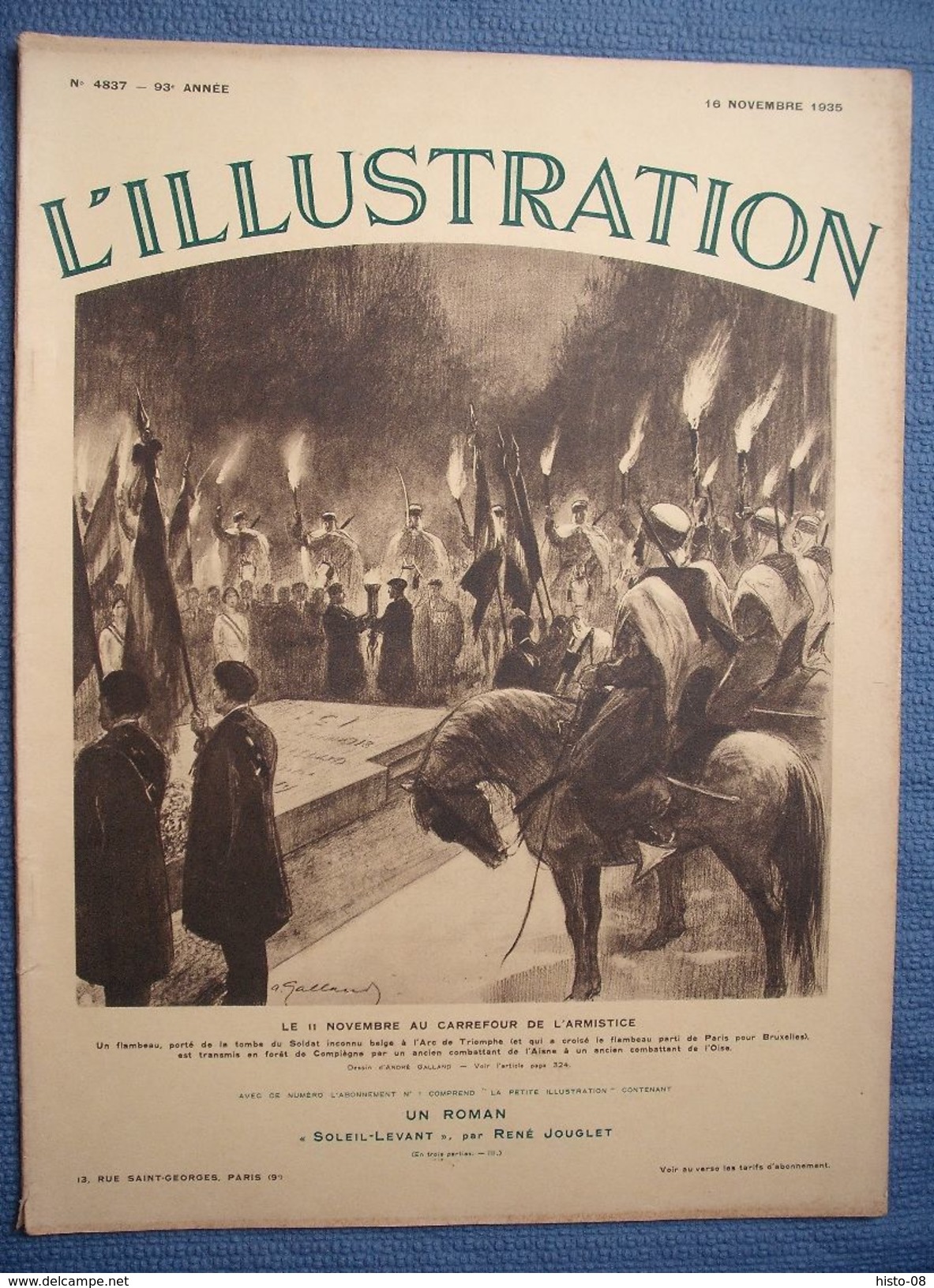 L'ILLUSTRATION : 1935 : 11 NOVEMBRE . SOLDATS INCONNUS . VERDUN . GIBRALTAR à DJIBOUTI . GUERRE ITALIE ETHIOPIE . Etc .. - L'Illustration