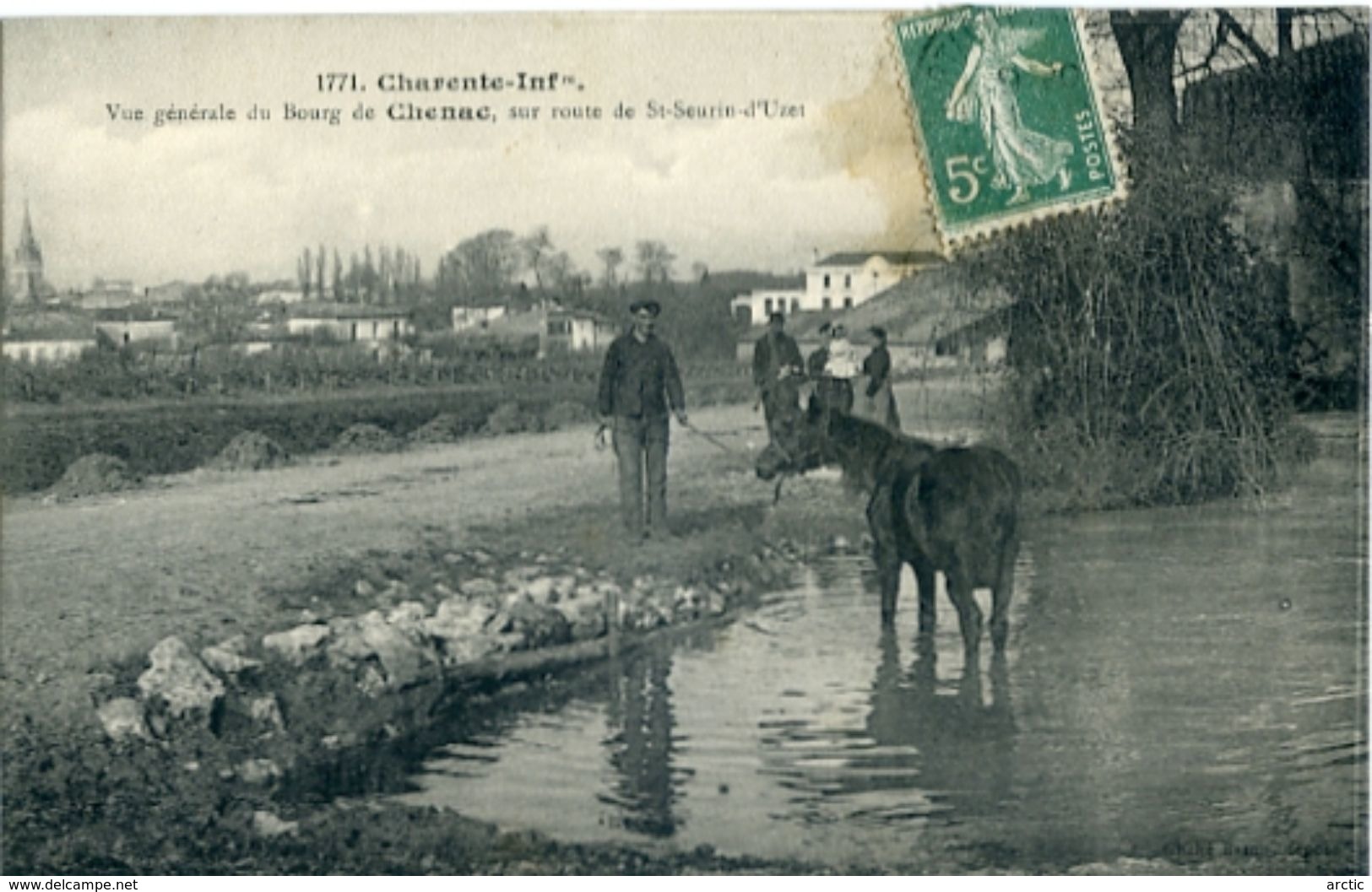 CHENAC Vue Générale Du Bourg De CHENAC Sur La Rute De St Seurin D'Uzet BRAUN - Autres & Non Classés