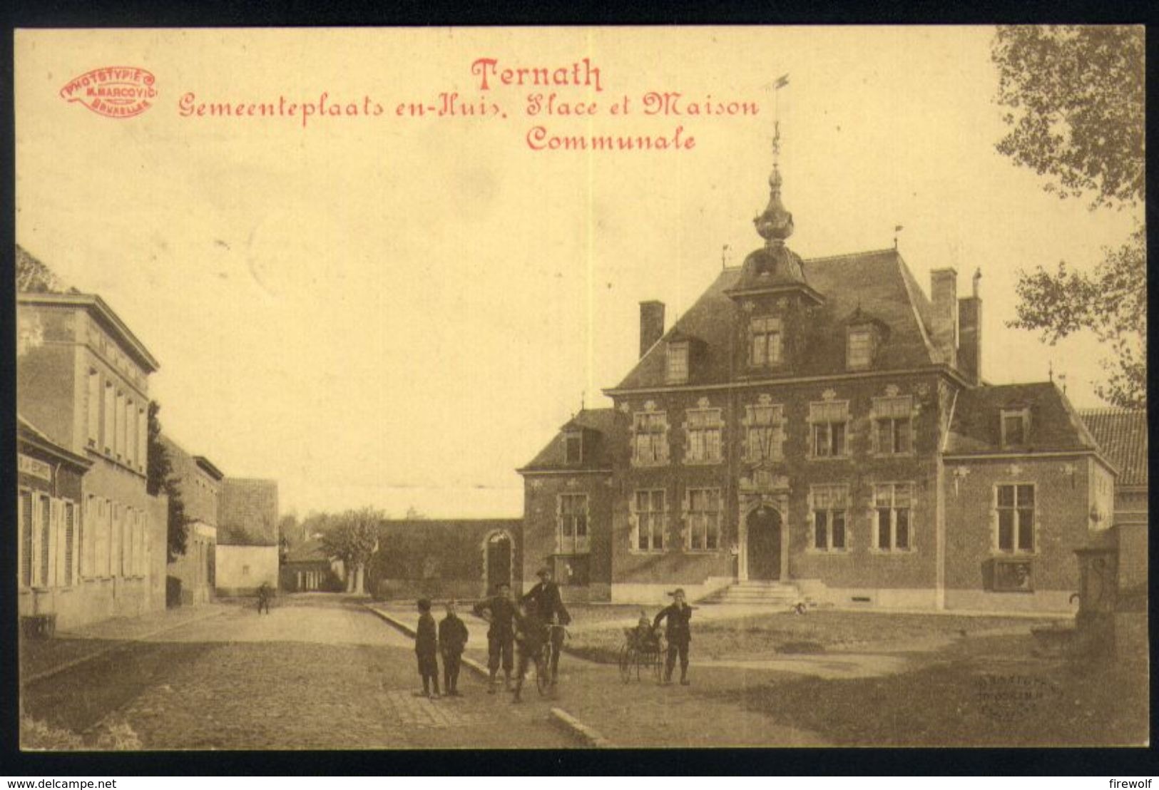 Z05 - Belgium - Ternat / Ternath - Gemeenteplaats En Huis / Place Communale Et Maison - Used 1914 - Ternat