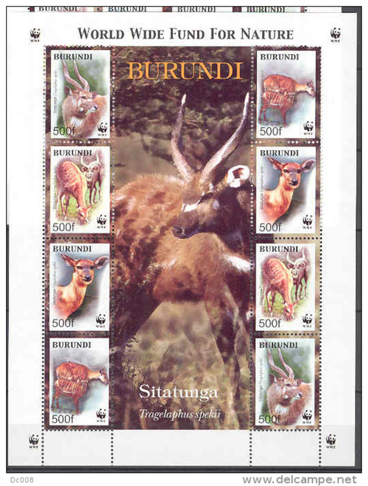 Burundi COB BL143 Sitatunga WWF 2004 MNH - Unused Stamps