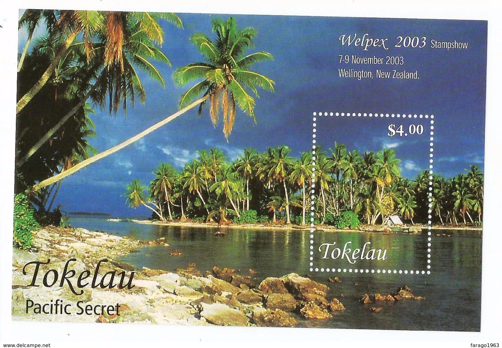 2003 Tokelau  Tourism Palm Trees Welpex Souvenir Sheet  MNH - Trees