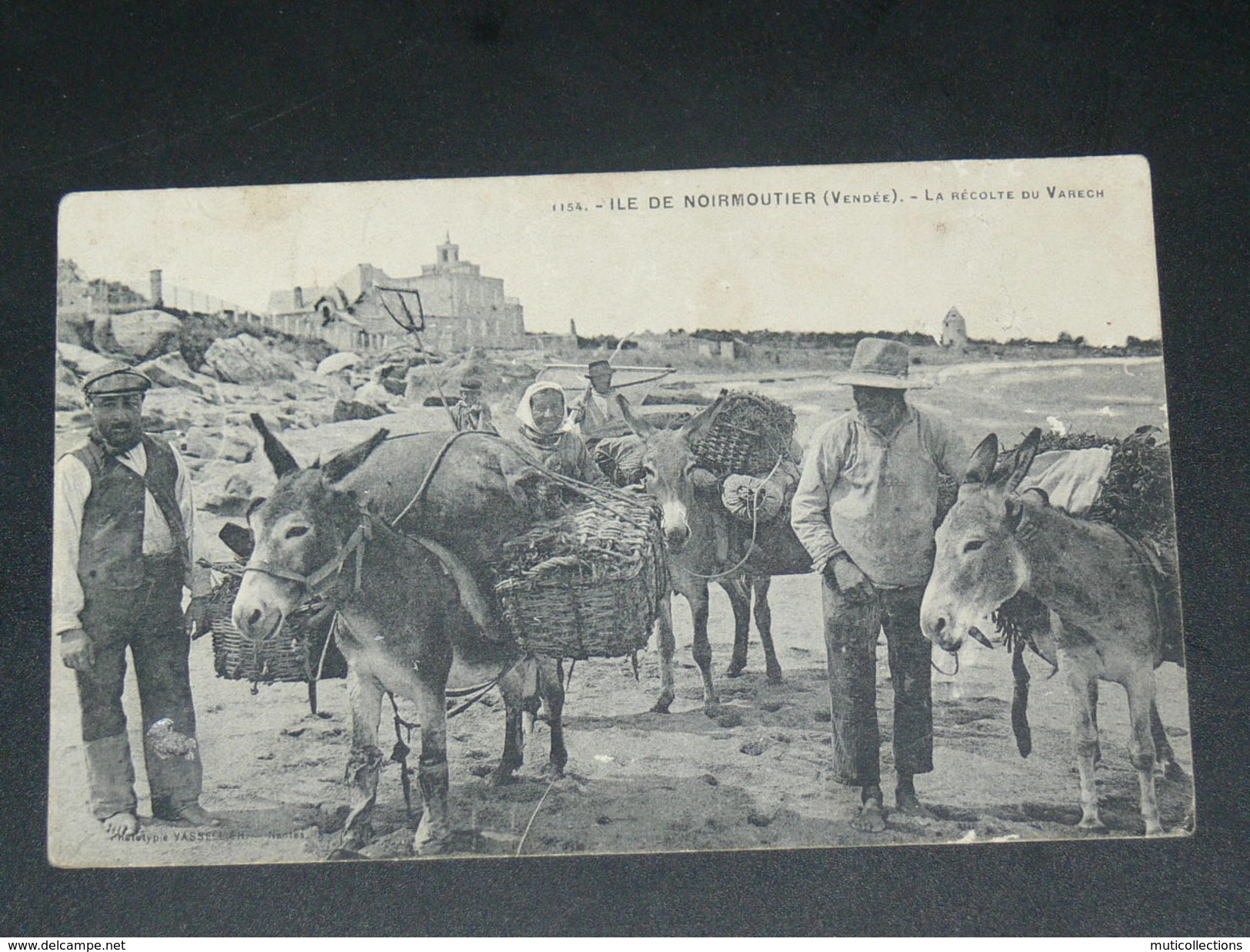 ILE DE NOIRMOUTIER   1910  /  METIER PECHEUR / RAMASSAGE DU VARECH  / CIRC OUI - Ile De Noirmoutier