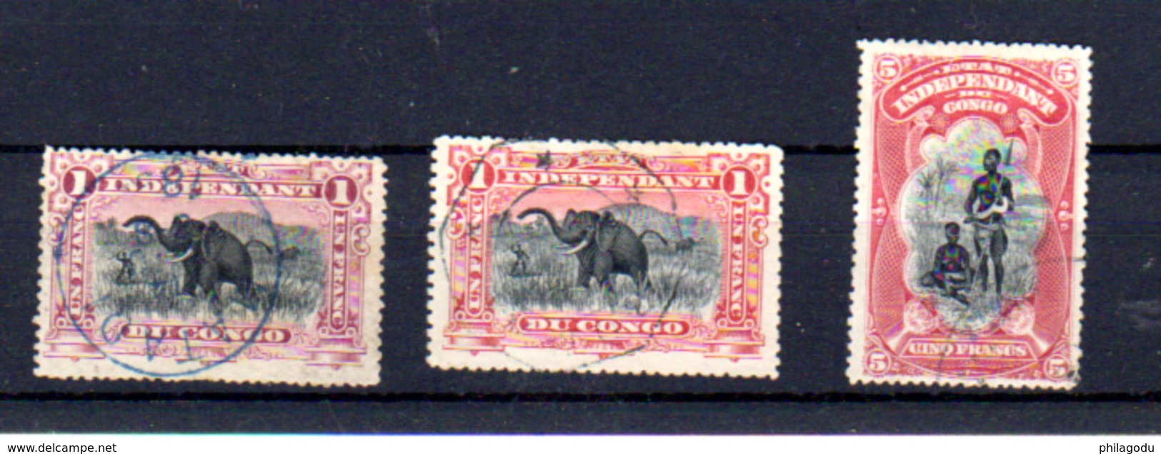 1894  , Mols, éléphant, Indigènes, 26 &ndash; 26 A &ndash; 28 Ob, Cote 72 &euro;, - Oblitérés
