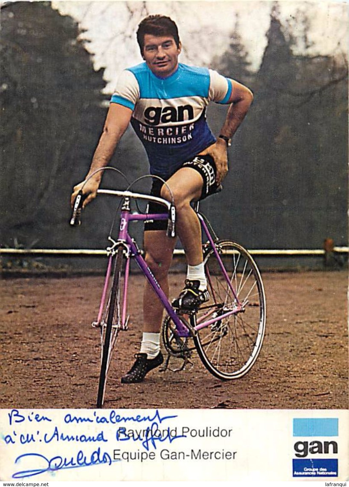 -ref V597 - Sports -cyclisme - Coureur Cycliste - Raymond Poulidor - Veritable Autografe - Dedicace   - - Cyclisme