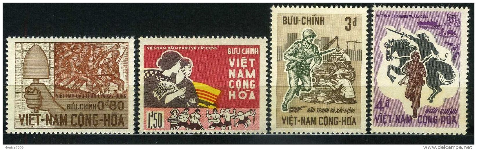 VIETNAM DU SUD ( POSTE ) : Y&amp;T N°  297/300  TIMBRES  NEUFS  SANS  TRACE  DE  CHARNIERE , A  VOIR . - Vietnam