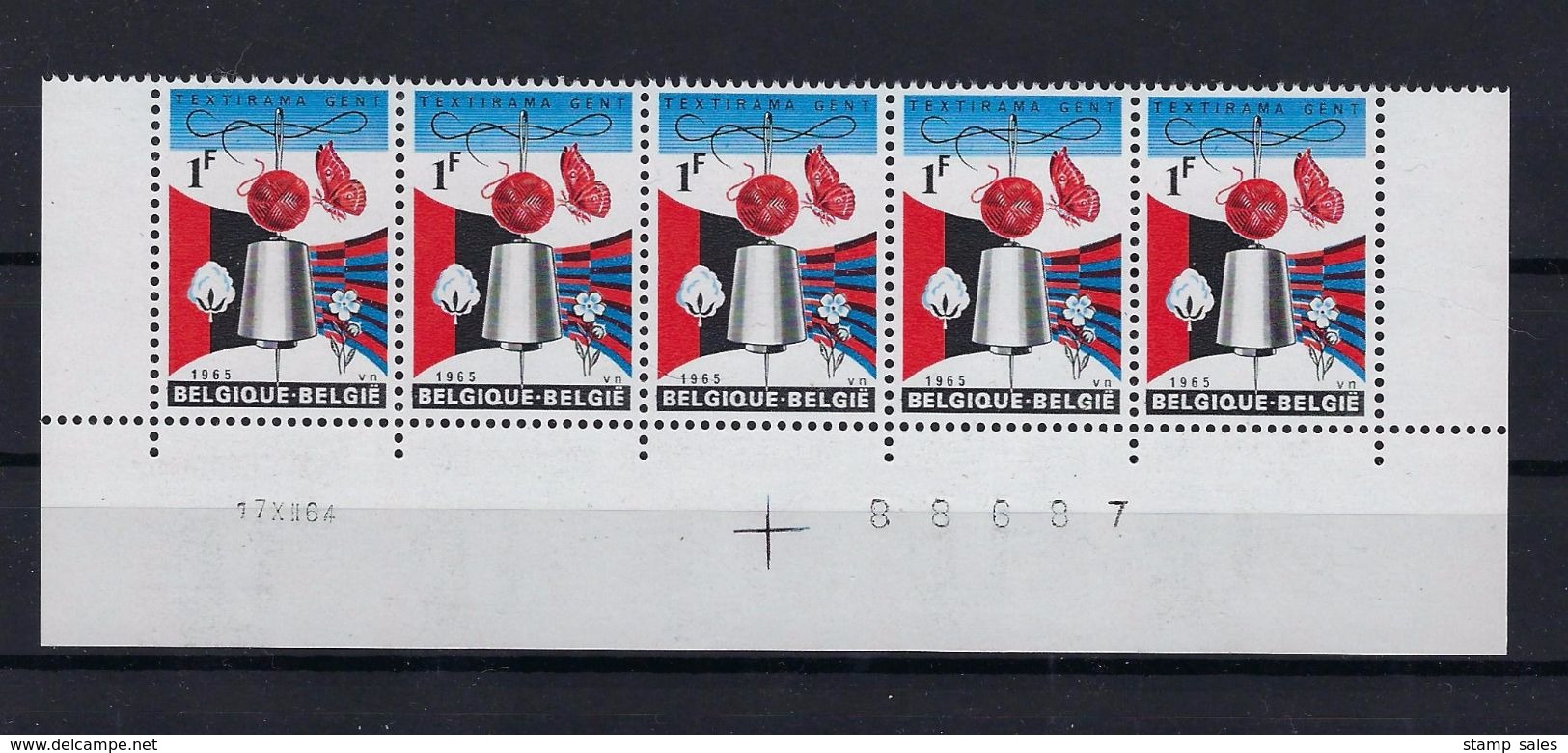 N°1313 Datumstrook 17XII64 Onpaar MNH ** POSTFRIS ZONDER SCHARNIER SUPERBE - Dated Corners