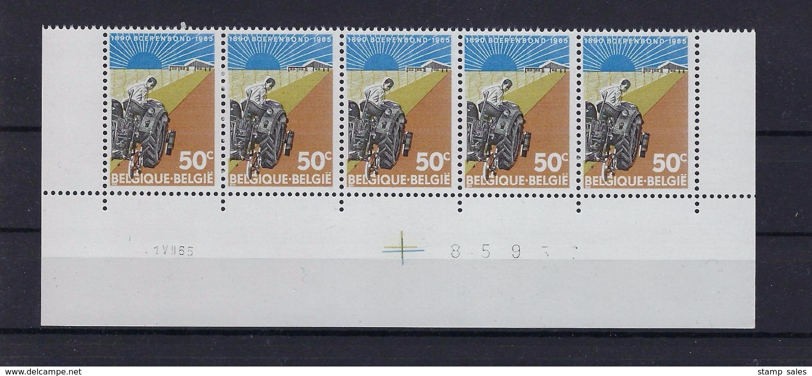 N°1340 Datumstrook 1VII65 Onpaar MNH ** POSTFRIS ZONDER SCHARNIER SUPERBE - Coins Datés