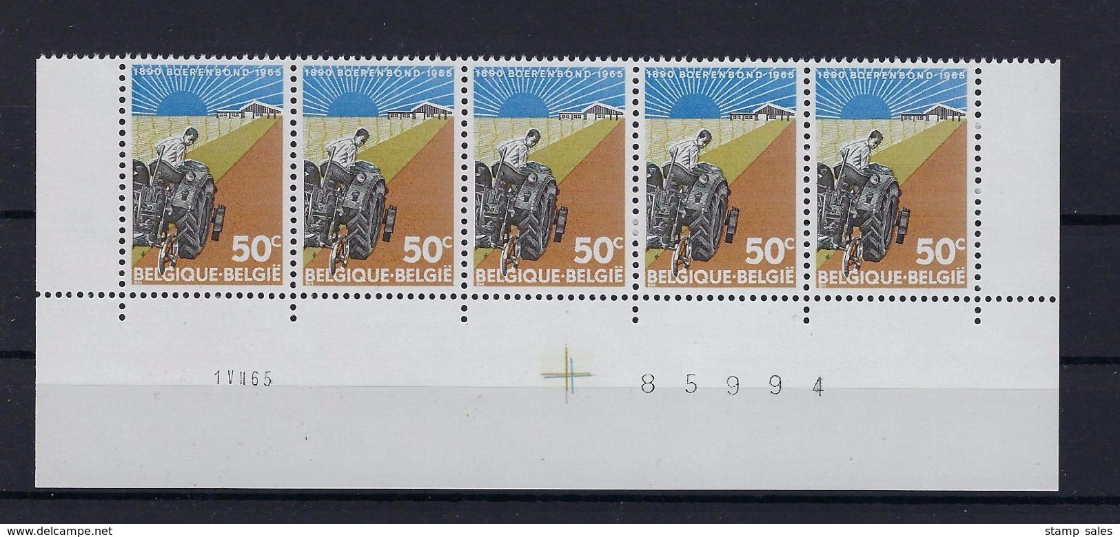 N°1340 Datumstrook 1VII65 Paar MNH ** POSTFRIS ZONDER SCHARNIER SUPERBE - Hoekdatums