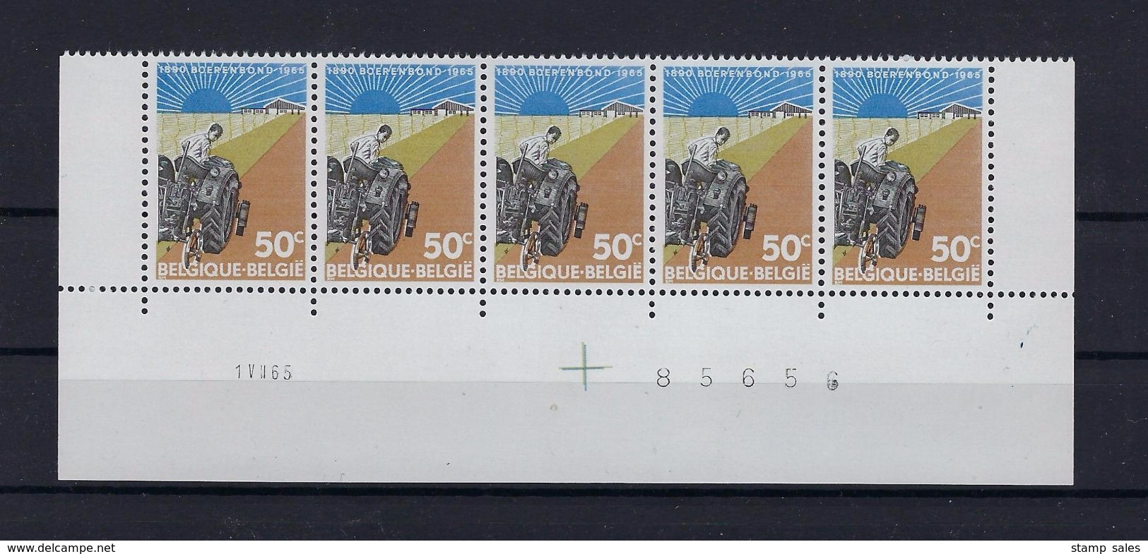 N°1340 Datumstrook 1VII65 Paar MNH ** POSTFRIS ZONDER SCHARNIER SUPERBE - Coins Datés