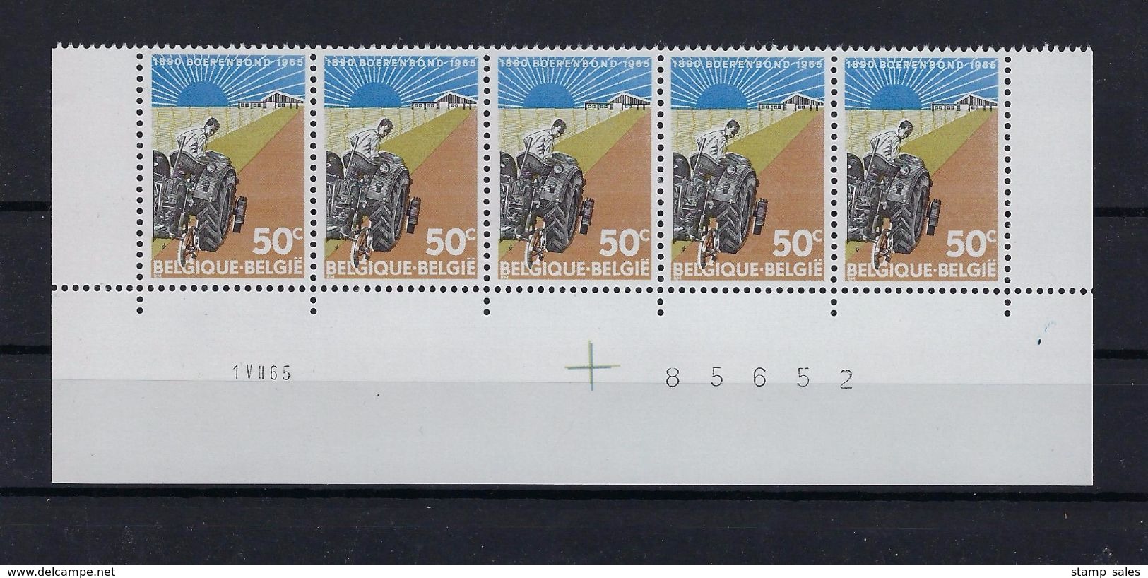 N°1340 Datumstrook 1VII65 Paar MNH ** POSTFRIS ZONDER SCHARNIER SUPERBE - Coins Datés