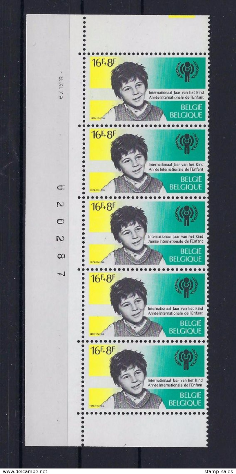 N°1957 Datumstrook 8XI79 Onpaar MNH ** POSTFRIS ZONDER SCHARNIER SUPERBE - Dated Corners