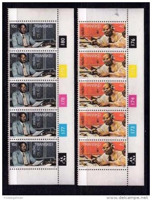 TRANSKEI, 1977, Mint Never Hinged Stamps In Control Blocks, MI 28-29 , Radio Transkei, X204 - Transkei