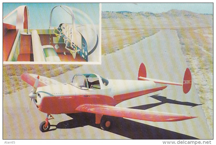 Forney Aircoupe Small Private Single Engine Airplane Advertisement, C1960s Vintage Postcard - 1946-....: Moderne