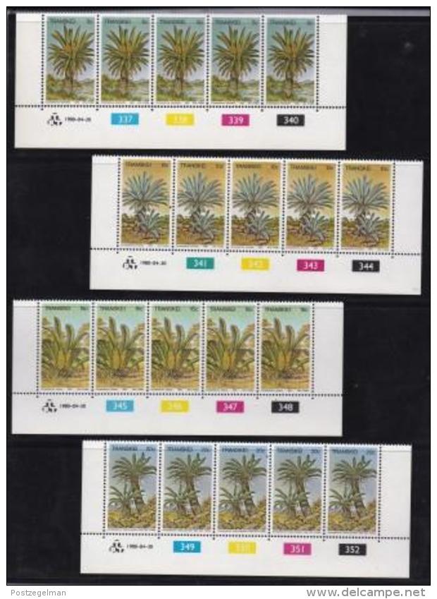 TRANSKEI, 1980, Mint Never Hinged Stamps In Control Blocks, MI 71-74 , Cycads, X216 - Transkei