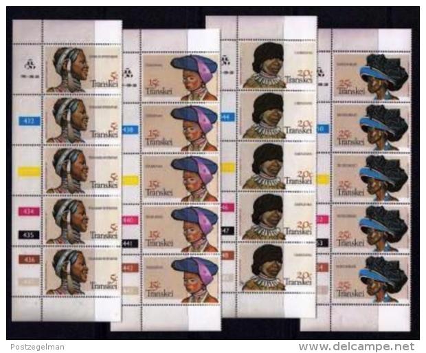 TRANSKEI, 1981, Mint Never Hinged Stamps In Control Blocks, MI 92-95 , Head Dresses, X220 - Transkei