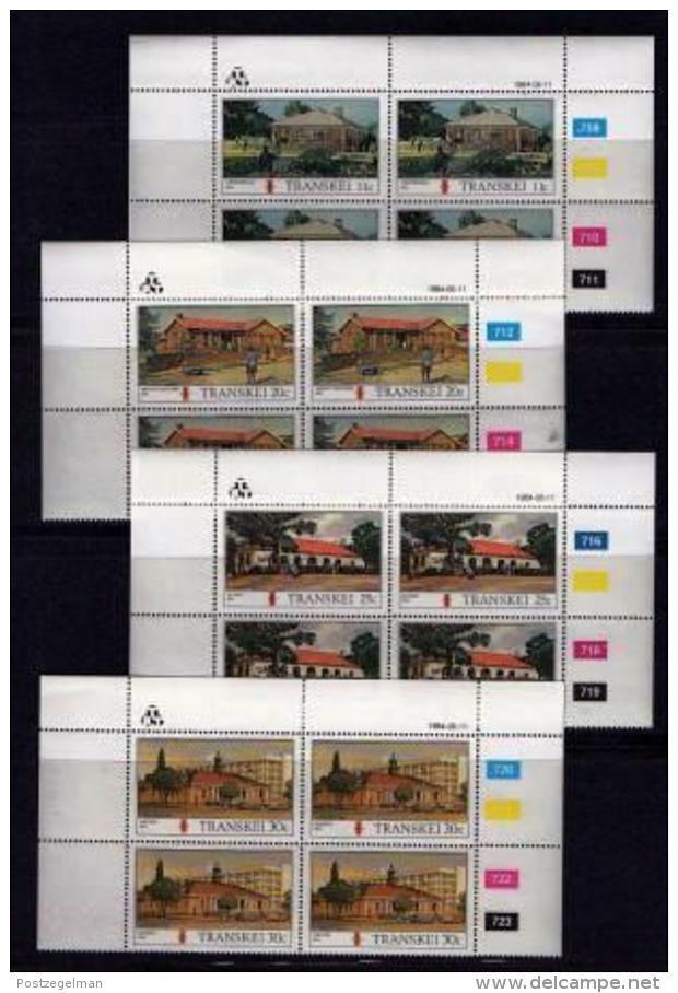 TRANSKEI, 1984, Mint Never Hinged Stamps In Control Blocks, MI 155-158,Postoffices,  X230 - Transkei