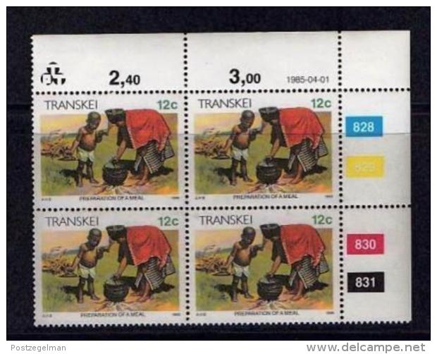 TRANSKEI, 1985, Mint Never Hinged Stamps In Control Blocks, MI 167, Xhosa Culture,  X276 - Transkei