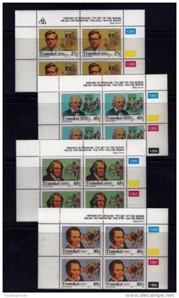 TRANSKEI, 1992, Mint Never Hinged Stamps In Control Blocks, MI  283-286,  Orchids,  X261 - Transkei