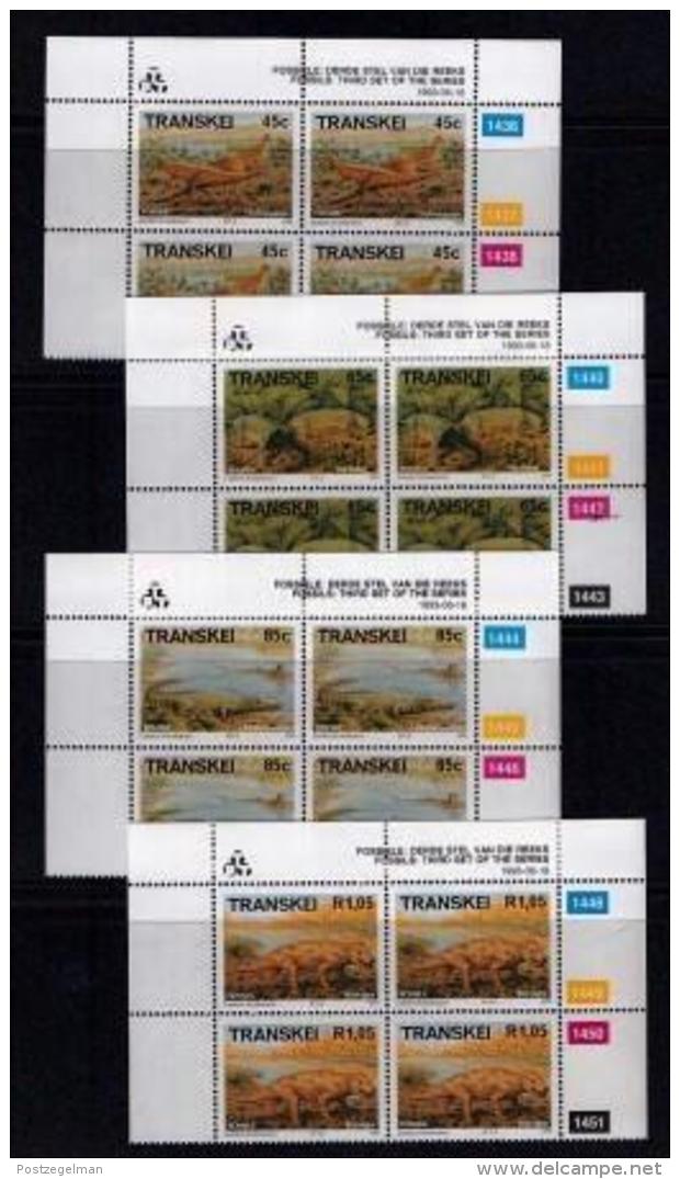 TRANSKEI, 1993, Mint Never Hinged Stamps In Control Blocks, MI  303-306,  Fossils,  X265 - Transkei