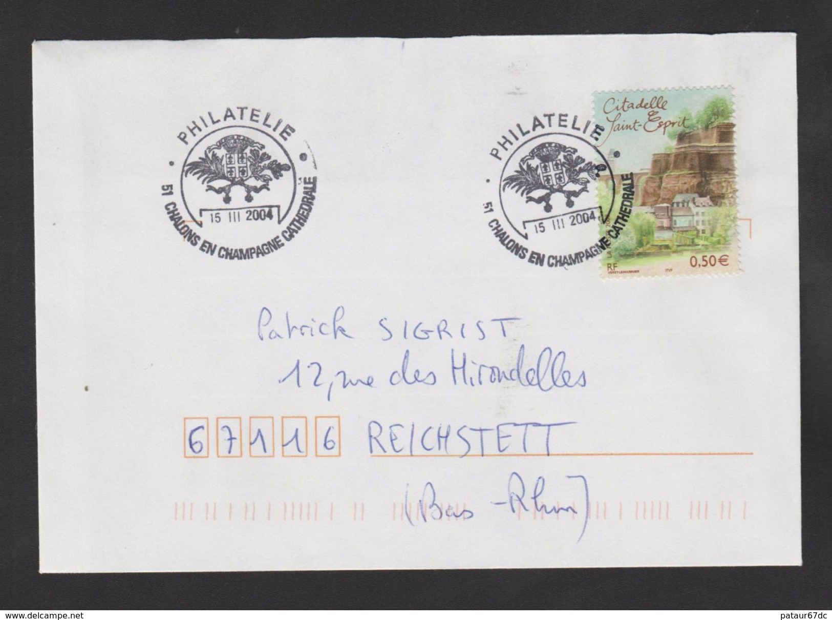 FRANCE / 2003 / Y&T N° 3625 : "Luxembourg" (Citadelle Saint-Esprit) - Sur Pli Du 15/03/2004 - 1961-....