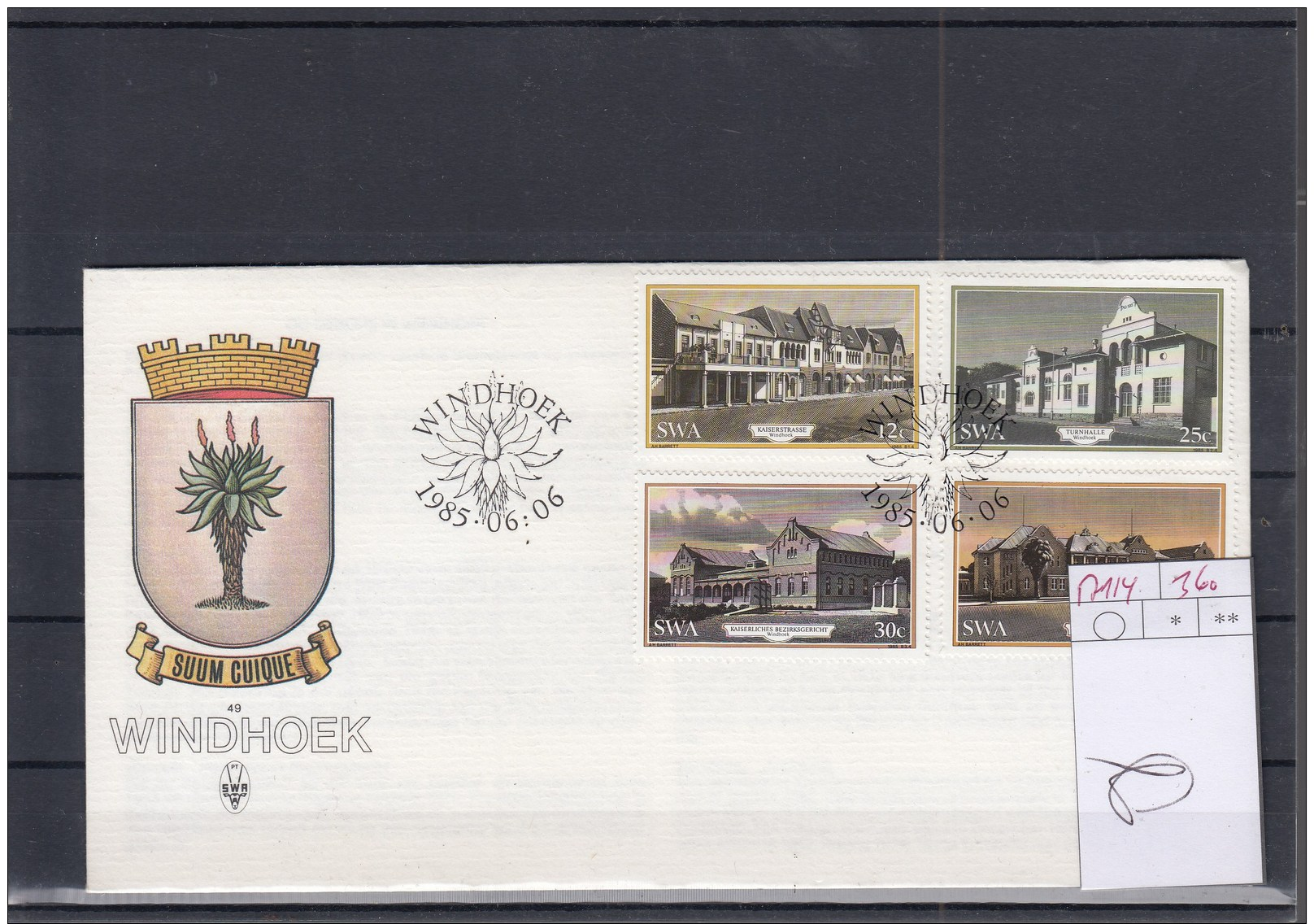 SWA Michel Cat.No. FDC 571/574 Windhoek - Namibia (1990- ...)