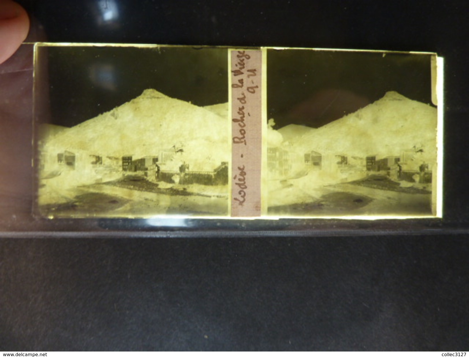 11 - Lodeve - Rocher De La Vierge - Negatif Stereoscopique Sur Plaque De Verre - 1921 - Glass Slides