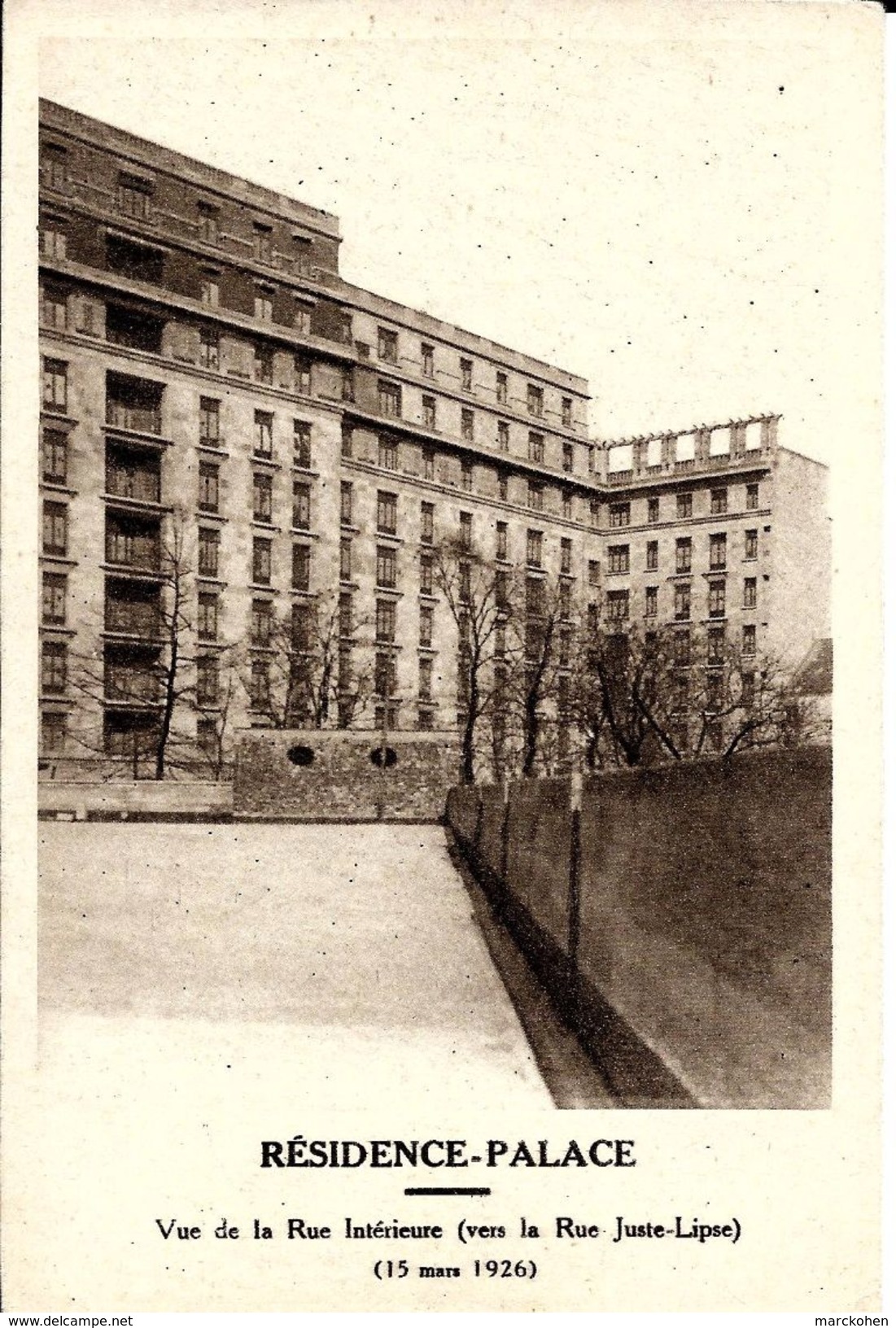 Bruxelles (1040) : Vue De La Rue Intérieure Du Résidence-Palace, En Cours D'achèvement Rue De La Loi (1926). CPA. - Etterbeek