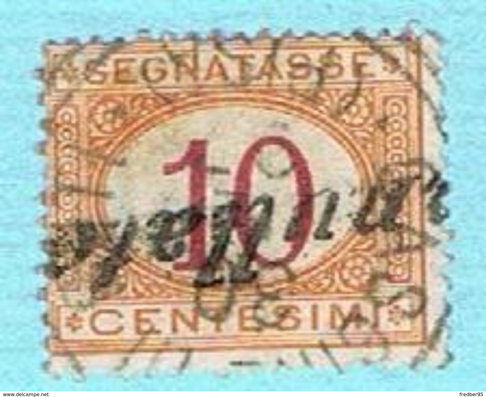 ITALIE OBLITÉRÉ TAXE N°6 - 1870-1903 - 10c Orange Et Carmin - Taxe