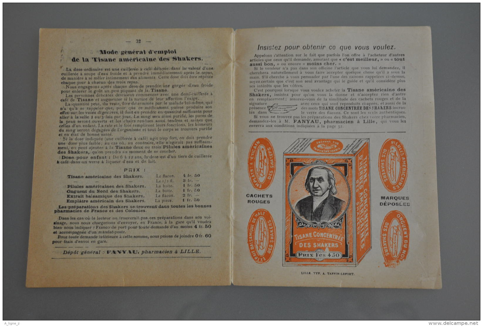 REF LOT EX  : Livret Calendrier 33 Pages Tisane Des Shakers - Thème De La Santé 1905 - Petit Format : 1901-20