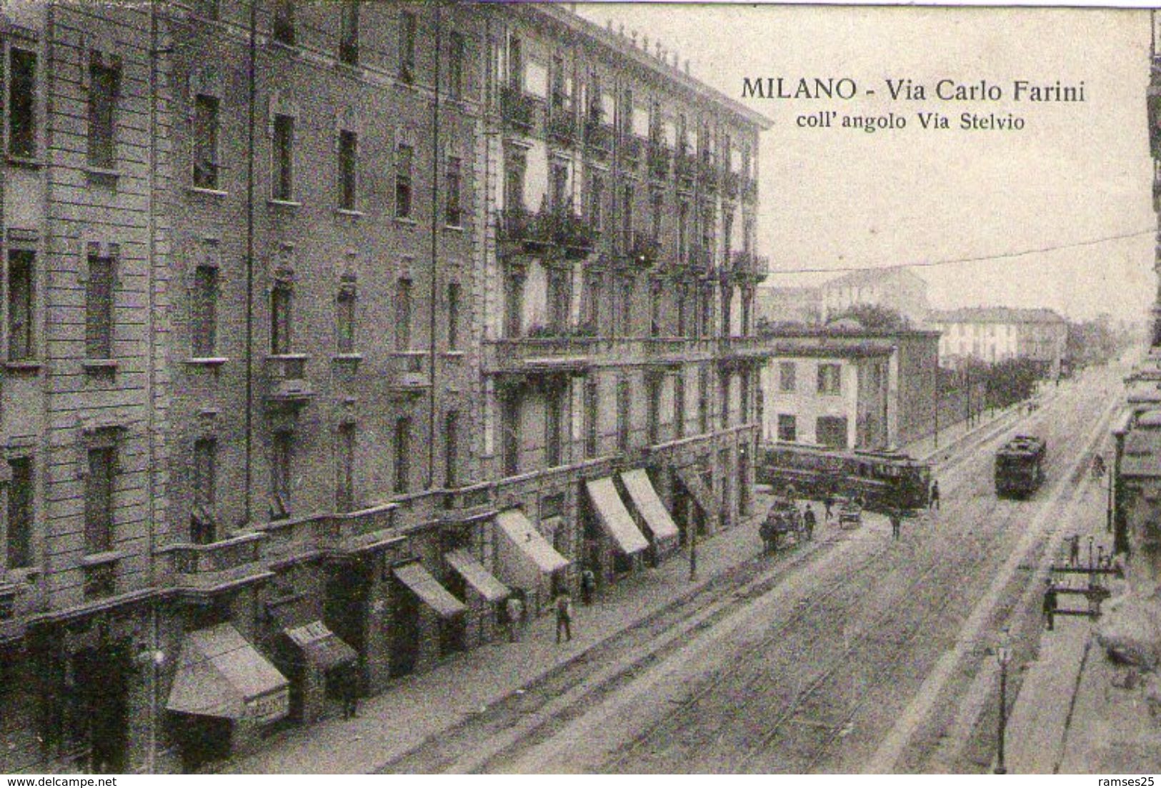(45) CPA  Milano Via Carlo Farini Coll Angolo Via Stelvio  (Bon Etat) - Milano