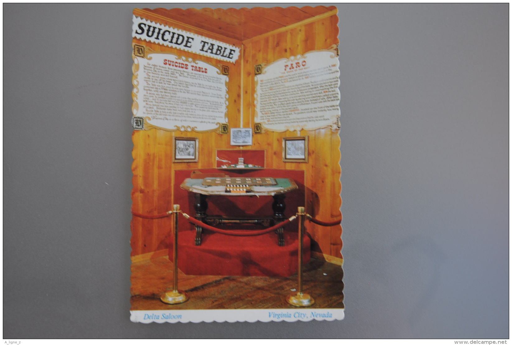 REF 303  : CPSM U.S.A. Suicide Table Delta Saloon VIRGINIA City Nevada - Autres & Non Classés
