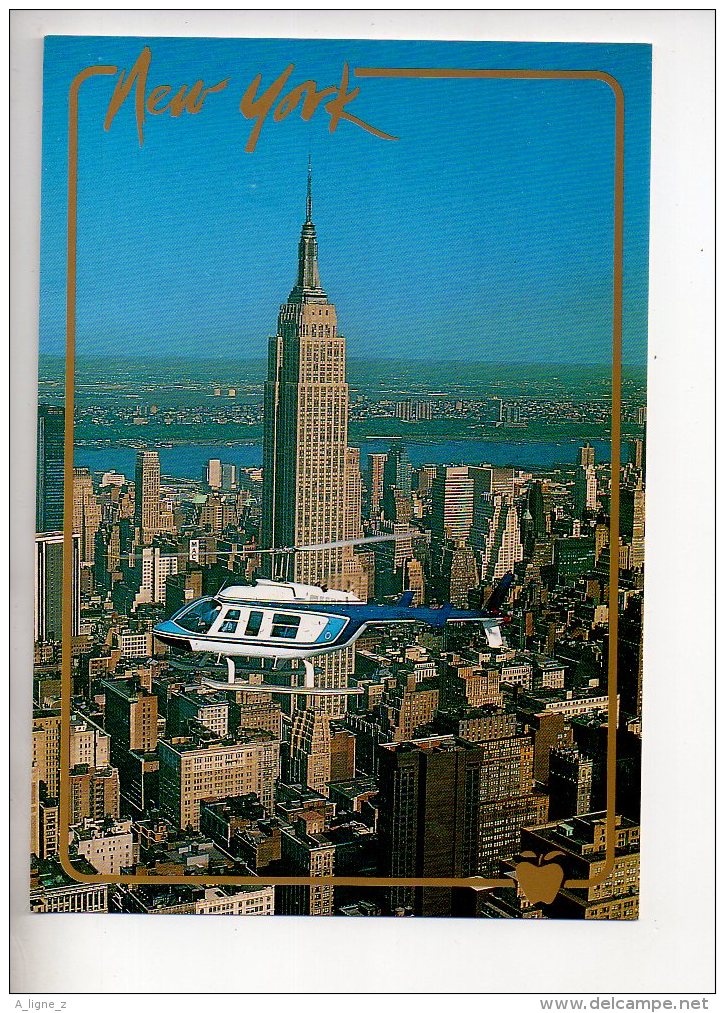 REF 290  : CPM U.S.A. New York Vol En Hélicoptère Empire State Building - Autres & Non Classés