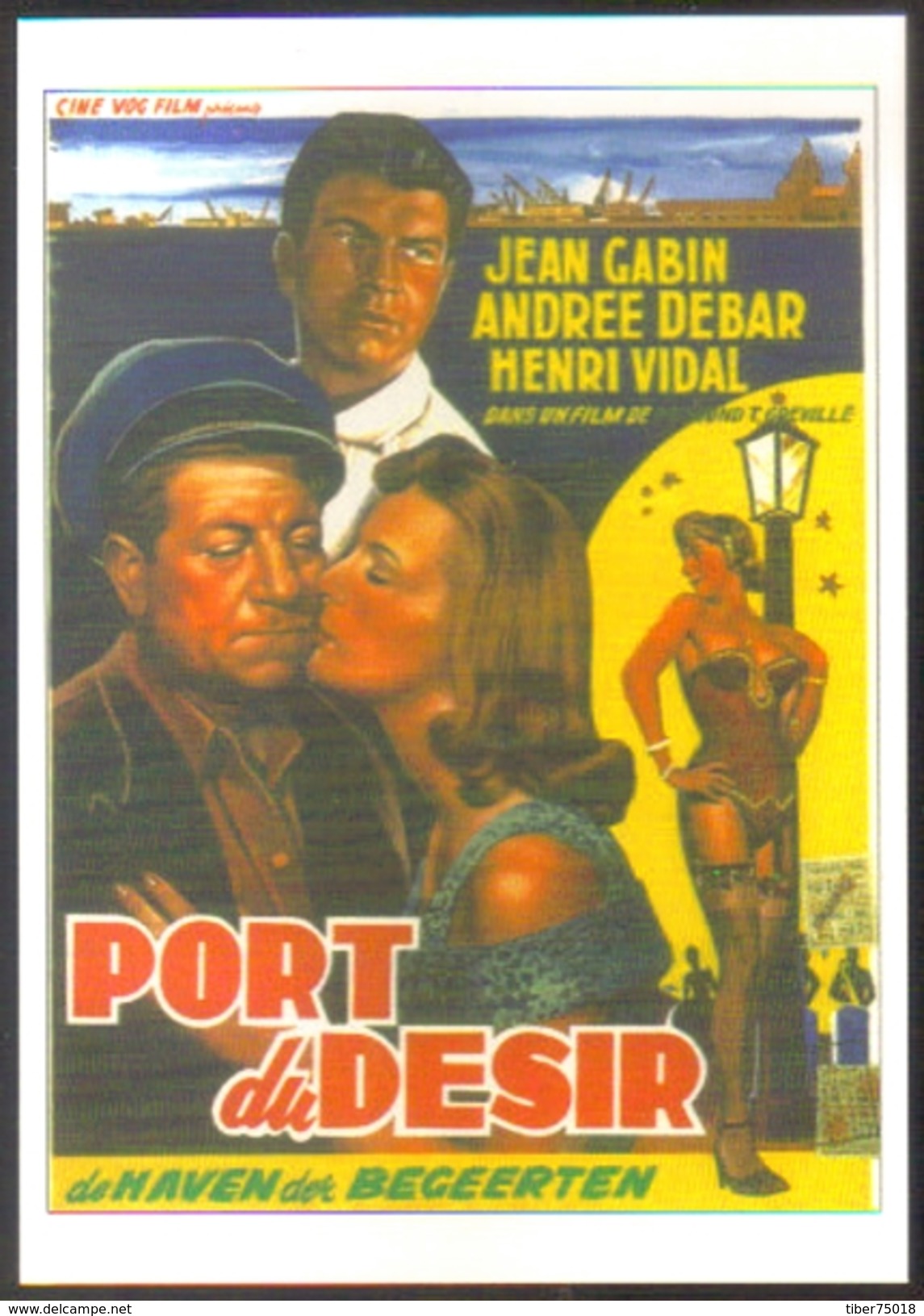 Carte Postale (cinéma Affiche Film) Port Du Désir (Jean Gabin - Andrée Debar - Henri Vidal) - Affiches Sur Carte