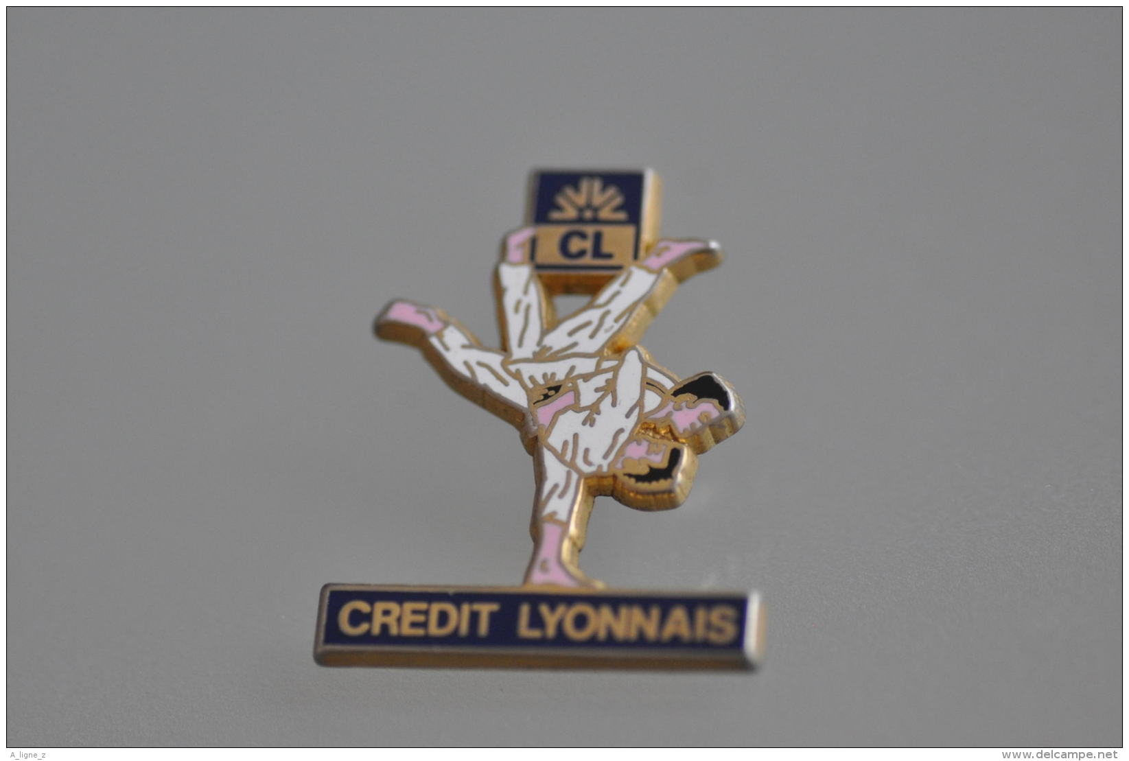 REF M4  : Pin's Pin  : Theme  Sport Judo CL Crédit Lyonnais Degat - Judo