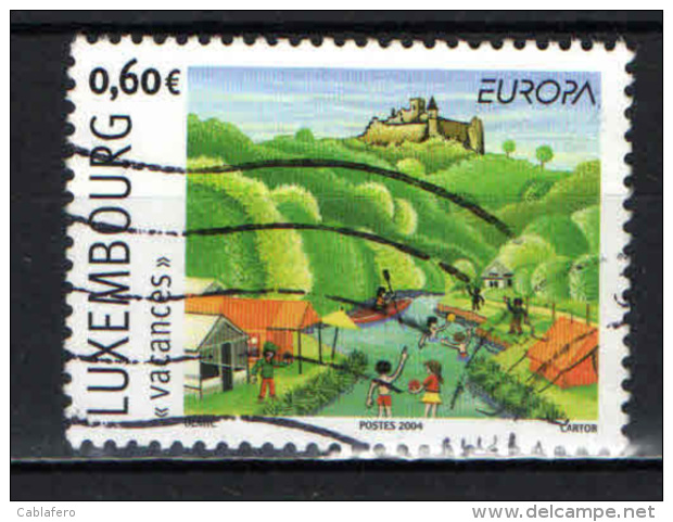 LUSSEMBURGO - 2004 - EUROPA: VACANZE IN LUSSEMBURGO - USATO - Oblitérés