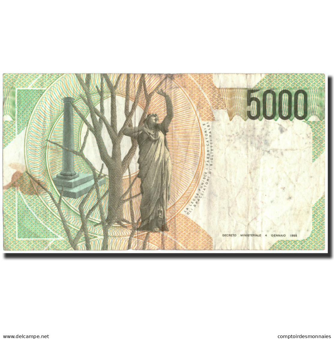 Billet, Italie, 5000 Lire, 1985, 1985-01-04, KM:111b, TTB+ - 5.000 Lire