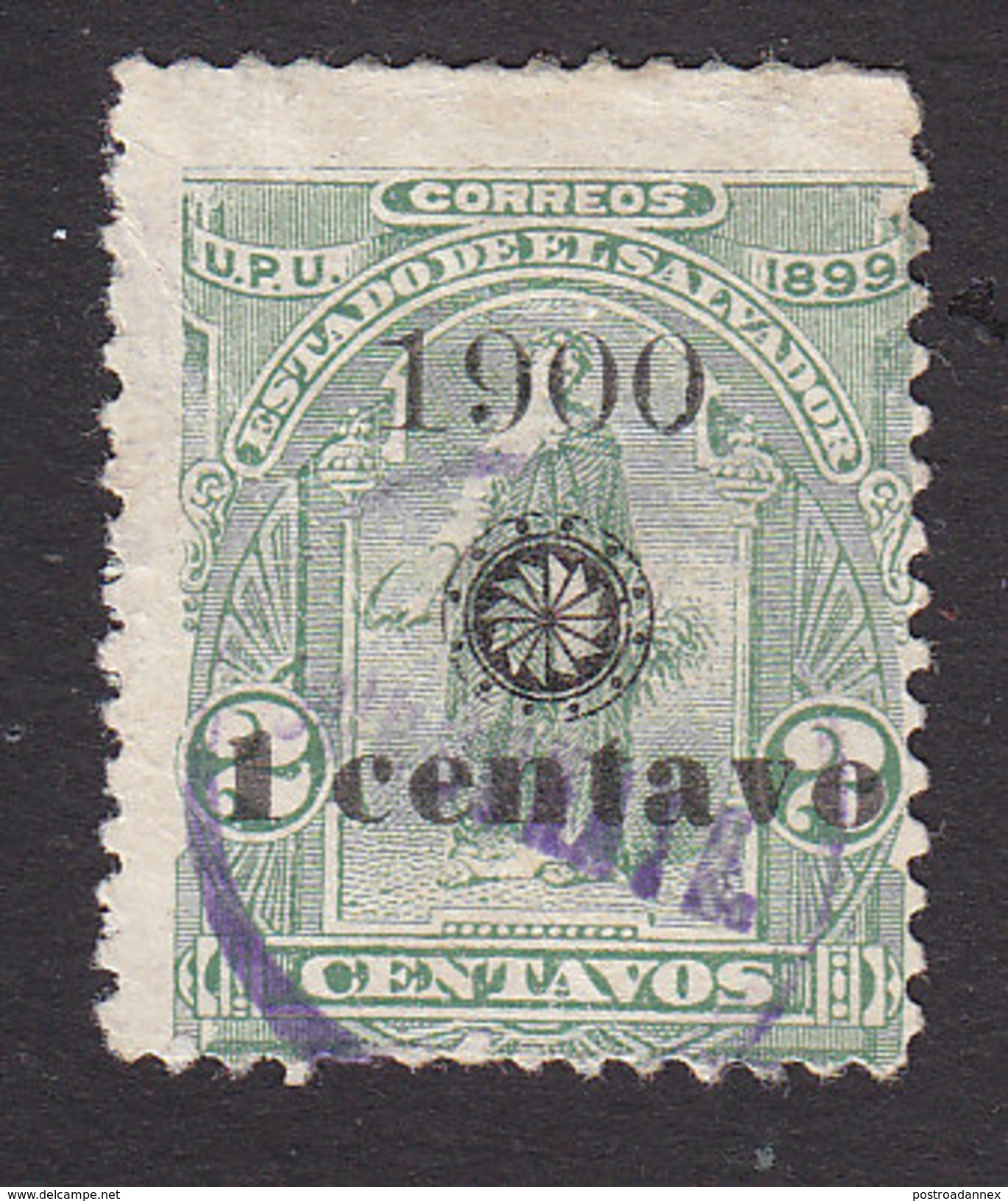 El Salvador, Scott #246, Used, Ceres Surcharged, Issued 1900 - El Salvador