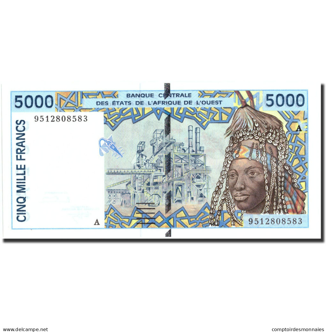 Billet, West African States, 5000 Francs, Undated (1992-2003), Undated - West African States