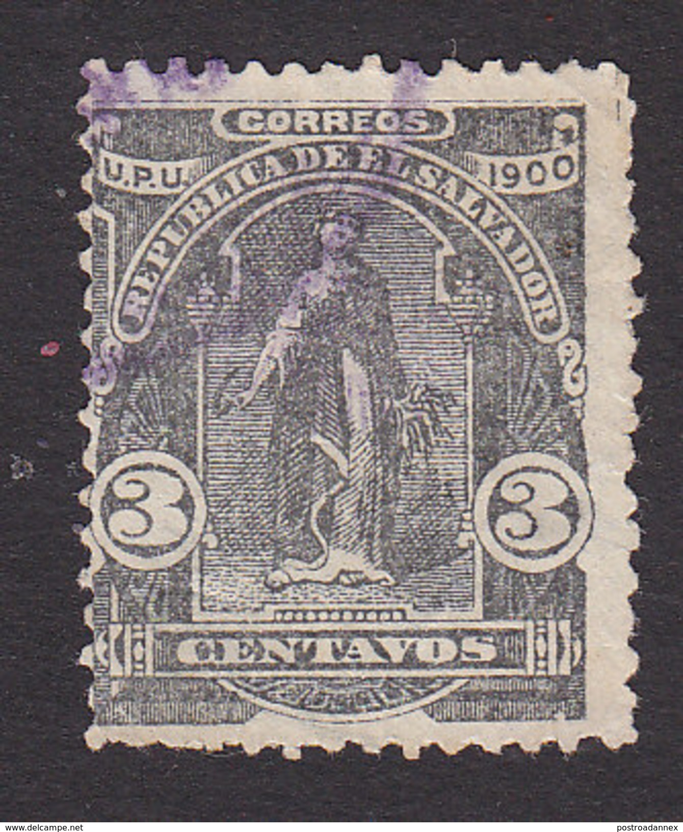 El Salvador, Scott #255, Used, Ceres Surcharged, Issued 1900 - El Salvador