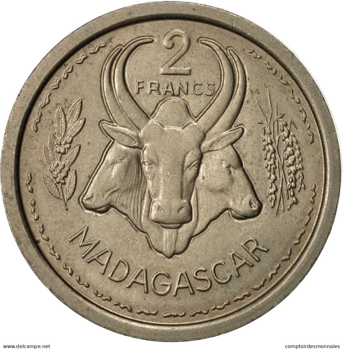 Monnaie, Madagascar, 2 Francs, 1948, Paris, SUP, Copper-nickel, KM:E2 - Madagaskar