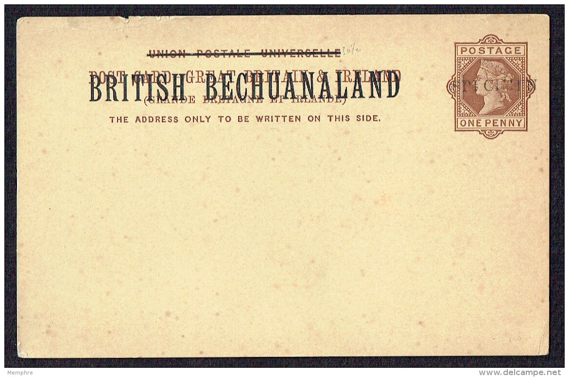 GB Postcard, Overprinted  &laquo;British Bechnualand&raquo; SPECIMEN  Unused - 1885-1964 Bechuanaland Protectorate