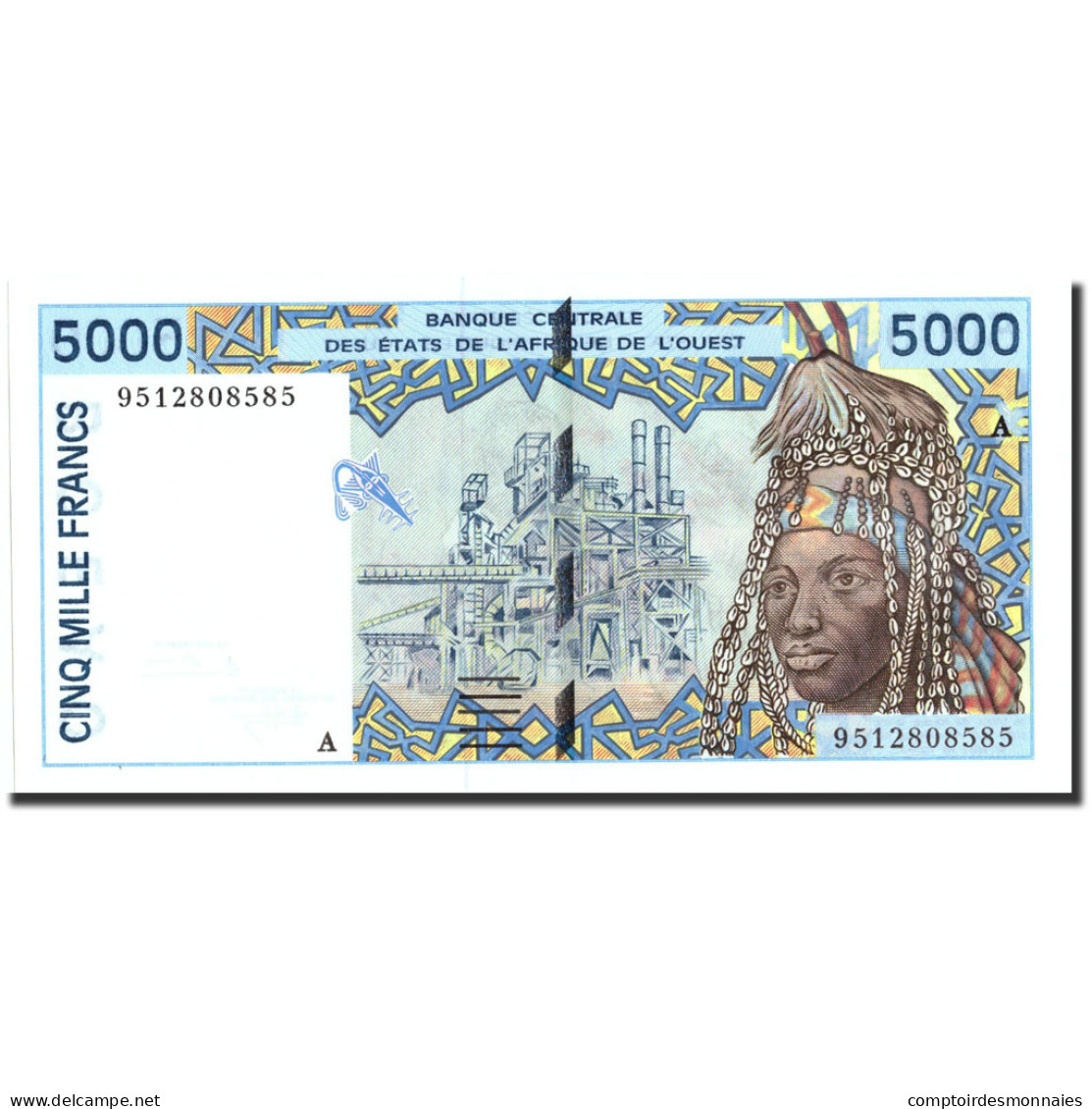 Billet, West African States, 5000 Francs, Undated (1992-2003), Undated - West-Afrikaanse Staten