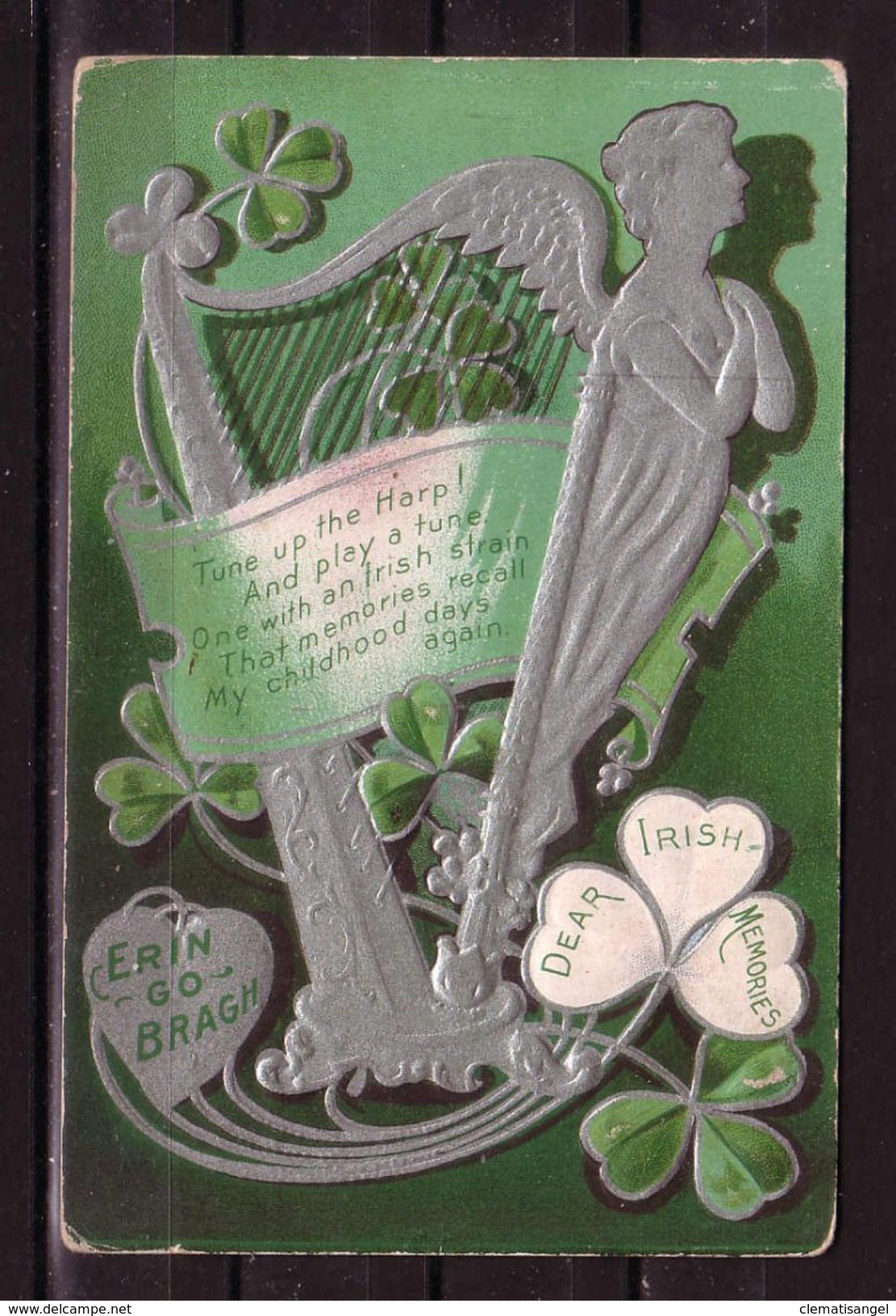 15a * PRÄGEKARTE * TUNE UP THE HARP * ST:PATRICKS DAY * 1909 **!! - Saint-Patrick