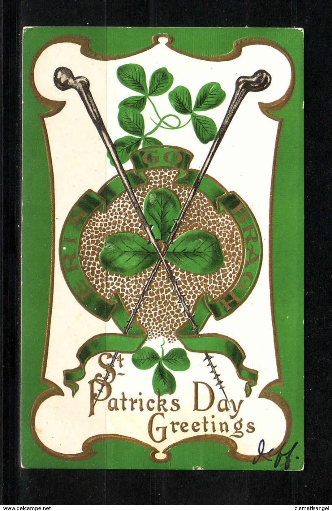 14a * PRÄGEKARTE * ST.PATRICK'S DAY GREETINGS * 1908 **!! - Saint-Patrick