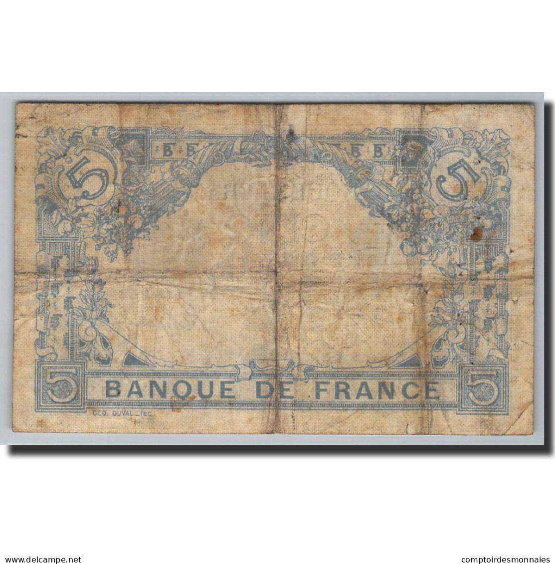 Billet, France, 5 Francs, 5 F 1912-1917 ''Bleu'', 1905, 1914-04-22 - 5 F 1912-1917 ''Bleu''