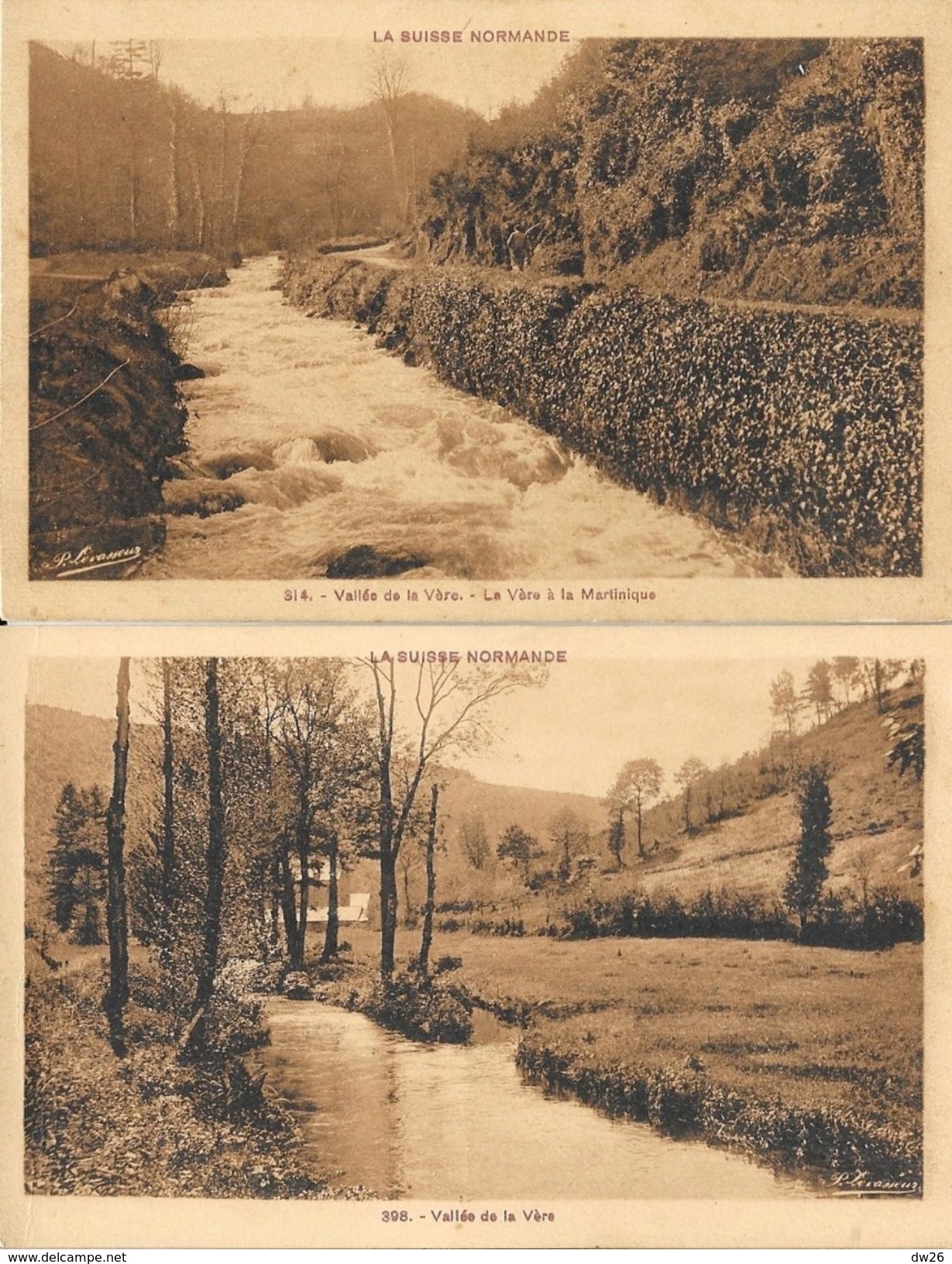 La Suisse Normande - Lot De 4 Cartes Non Circulées: Cerisy Belle-Etoile, Vallée De La Vère, Martinique... - Autres & Non Classés