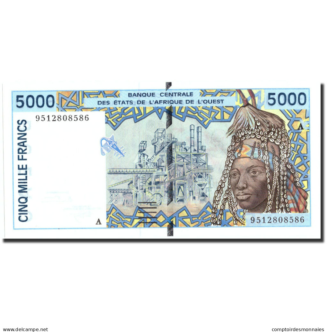 Billet, West African States, 5000 Francs, Undated (1992-2003), Undated - West African States